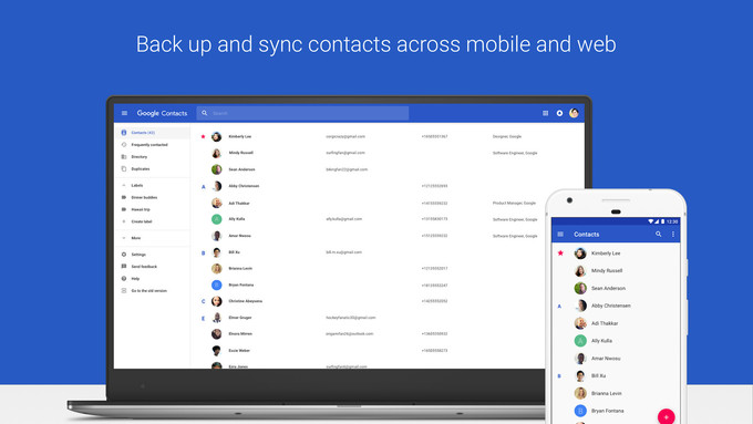 نرم‌افزار Google Contacts برای سیستم عامل‌ اندروید به‌روزرسانی شد