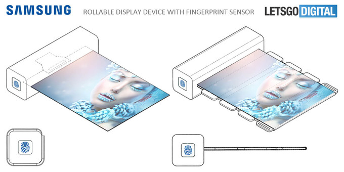 ثبت پتنت نمایشگر رولی مجهز به حسگر اثر انگشت توسط سامسونگ