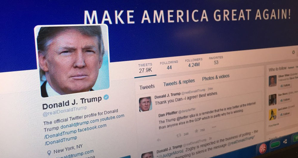 صفحه توییتر رئیس جمهور آمریکا با کاهش 300 هزارتایی فالوئر روبرو شد!