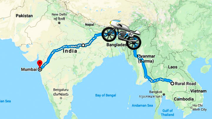 Google Maps برای موتورسیکلت سواران