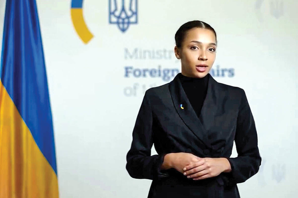 هوش مصنوعی به عنوان سخنگوی وزارت خارجه اوکراین ایفای نقش می‌کند.